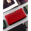Peterson Červená veľká hladká kožená peňaženka Y438