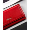 Peterson Červená veľká hladká kožená peňaženka Y438