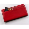 Peterson Červená veľká hladká kožená peňaženka Y438