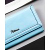 Peterson Svetlomodrá veľká hladká kožená peňaženka Y434