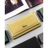 Peterson Žltá veľká hladká kožená peňaženka Y431