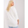 Biela asymetrická blúzka so šnúrkami a 3/4 rukávom