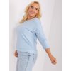 Svetlomodré tričko s 3/4 rukávom