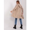 Svetlohnedý vzorovaný kardigán s kapucňou