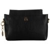 LuluCastagnette čierna crossbody kabelka s príveskom