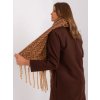 Camel vzorovaný šál so strapcami
