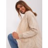 Svetlobéžový mäkký kardigán s vreckami (Veľkosť ONE SIZE)