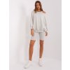 Svetlosivý komplet mikiny, topu a šortiek