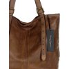 MARCO MAZZINI hnedá priestranná kožená shopper kabelka