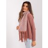 Marhuľový vzorovaný šál so strapcami