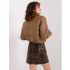 Hnedá prešívaná crop bunda
