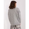 Sivý vrkôčikový rolákový sveter