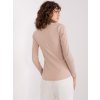 Béžové rebrované tričko s výstrihom