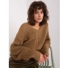 Camel sveter s výstrihom do V