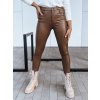 Hnedé koženkové nohavice TOURMALIN