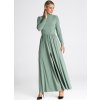 Svetlozelené maxi šaty s rolákom