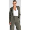 Khaki pruhované elegantné sako