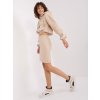 Béžový dámsky komplet mikiny a sukne