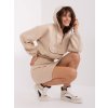 Béžový dámsky komplet mikiny a sukne