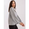 Sivý pletený komplet topu a svetra