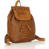 MARCO MAZZINI Pletený kožený batoh - hnedý