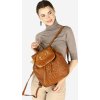 MARCO MAZZINI Pletený kožený batoh - hnedý