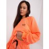 Neónovo oranžová súprava mikiny a šortiek