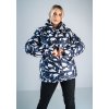 Tmavomodrá bunda so vzorom