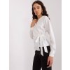 Biela zavinovacia blúzka s mašľou (Veľkosť S)
