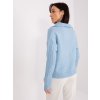 Svetlomodrý sveter s golierom