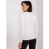 Biele rebrované tričko s výstrihom