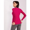 Fuchsiové rebrované tričko