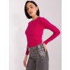 Fuchsiové rebrované tričko