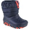 Tmavomodré chlapčenské snehule Crocs Classic Neo Puff Boot Toddler