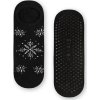Čierne protišmykové ponožky s motívom vločiek Art.132