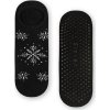 Čierne protišmykové ponožky s motívom vločiek Art.132