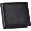 Cavaldi Čierna kožená peňaženka bez zapínania B049