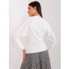 Biele rebrované tričko s netopierími rukávmi
