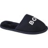 Tmavomodré dámske šľapky BOSS Logo Slippers