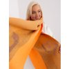 Oranžový široký šál so strapcami
