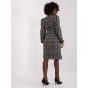 Sivo-čierne vzorované midi šaty