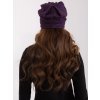 Tmavofialová vzorovaná čiapka