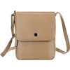 Peterson Béžová kožená messenger taška s chlopňou