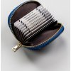Milano Design Modrá malá peňaženka na zips T028