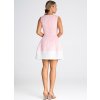 Svetloružové mini šaty s áčkovou sukňou