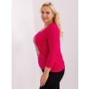 Tmavoružové tričko s výstrihom do V
