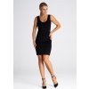 Čierne mini priliehavé šaty