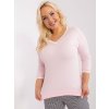 Svetloružové tričko s výstrihom do V