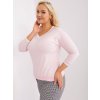 Svetloružové tričko s výstrihom do V