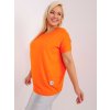 Oranžové jednofarebné voľné tričko